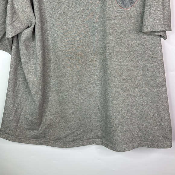 Vintage Harley Davidson Beartooth Pass Gray Short Sleeve Henley Shirt 3XL 1999 - Picture 7 of 14